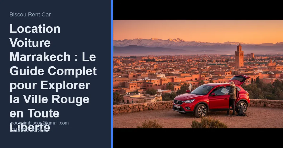 Location Voiture Marrakech : Le Guide Complet pour Explorer la Ville Rouge en Toute Liberté