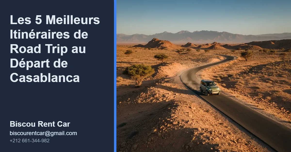Les 5 Meilleurs Itinéraires de Road Trip au Départ de Casablanca