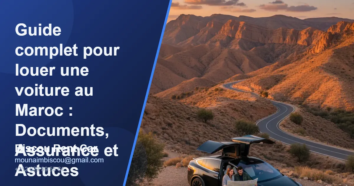 Guide complet pour louer une voiture au Maroc : Documents, Assurance et Astuces
