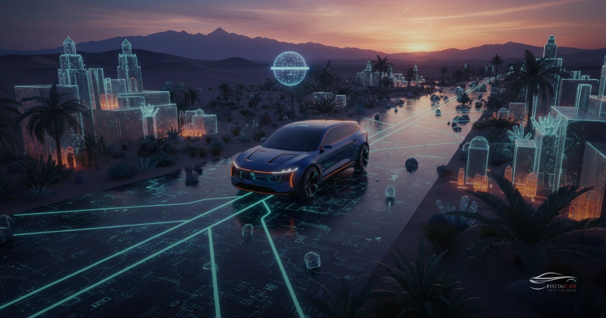 High-quality hero graphic for Biscou Rent Car's blog: Road-Trip Atlas 2026 : L'Aventure Hybride depuis Marrakech avec Biscou Rent Car - Optimized for SEO